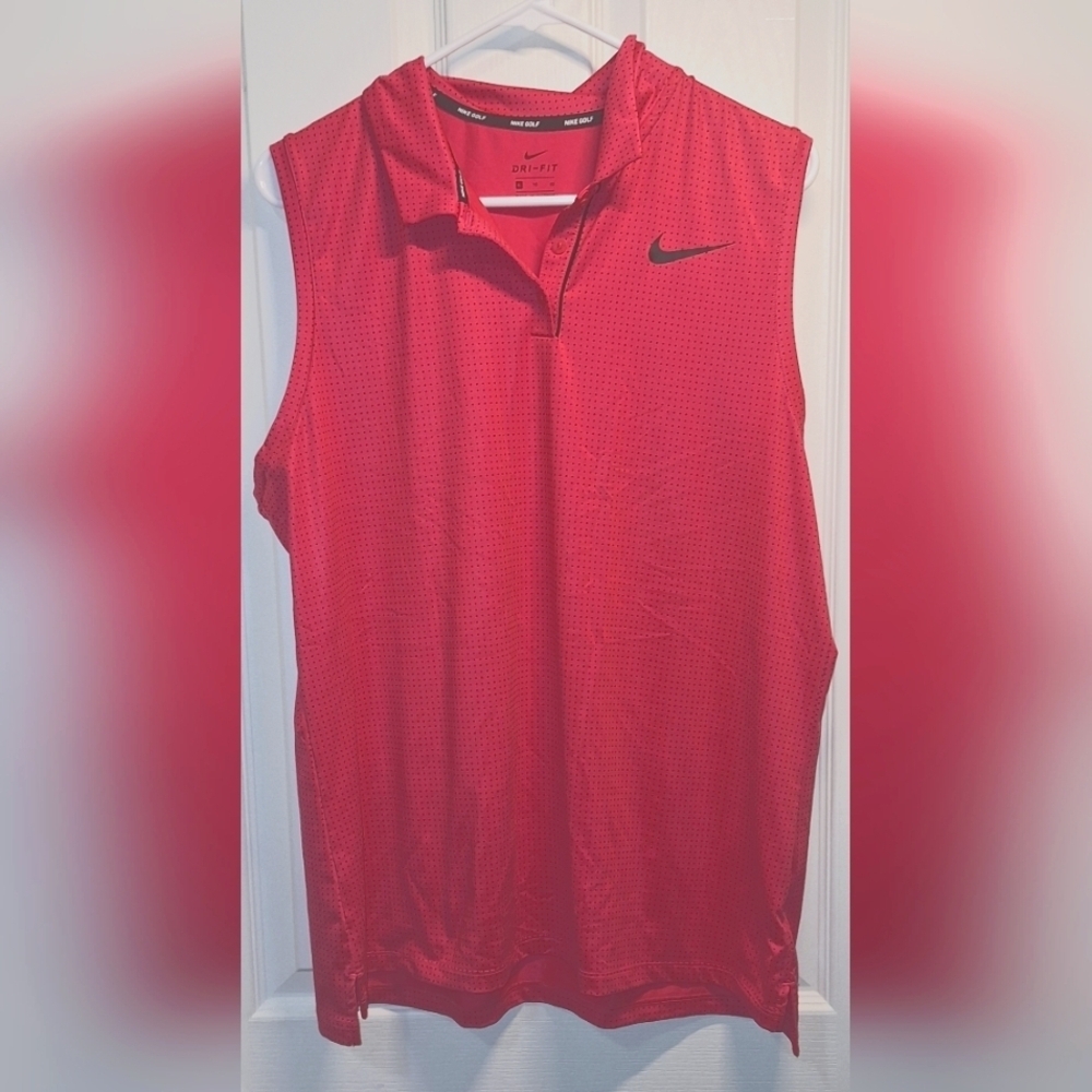 Nike Neon Hot Pink with Mini Polka Dot Athletic Tank XL